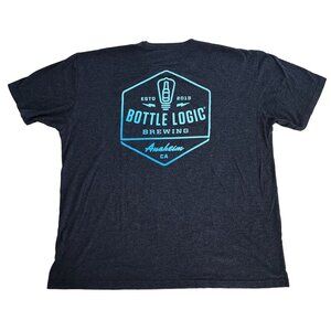 Bottle Logic Brewing T-Shirt Anaheim CA 2013 Charcoal Gray Short Sleeve Unisex S
